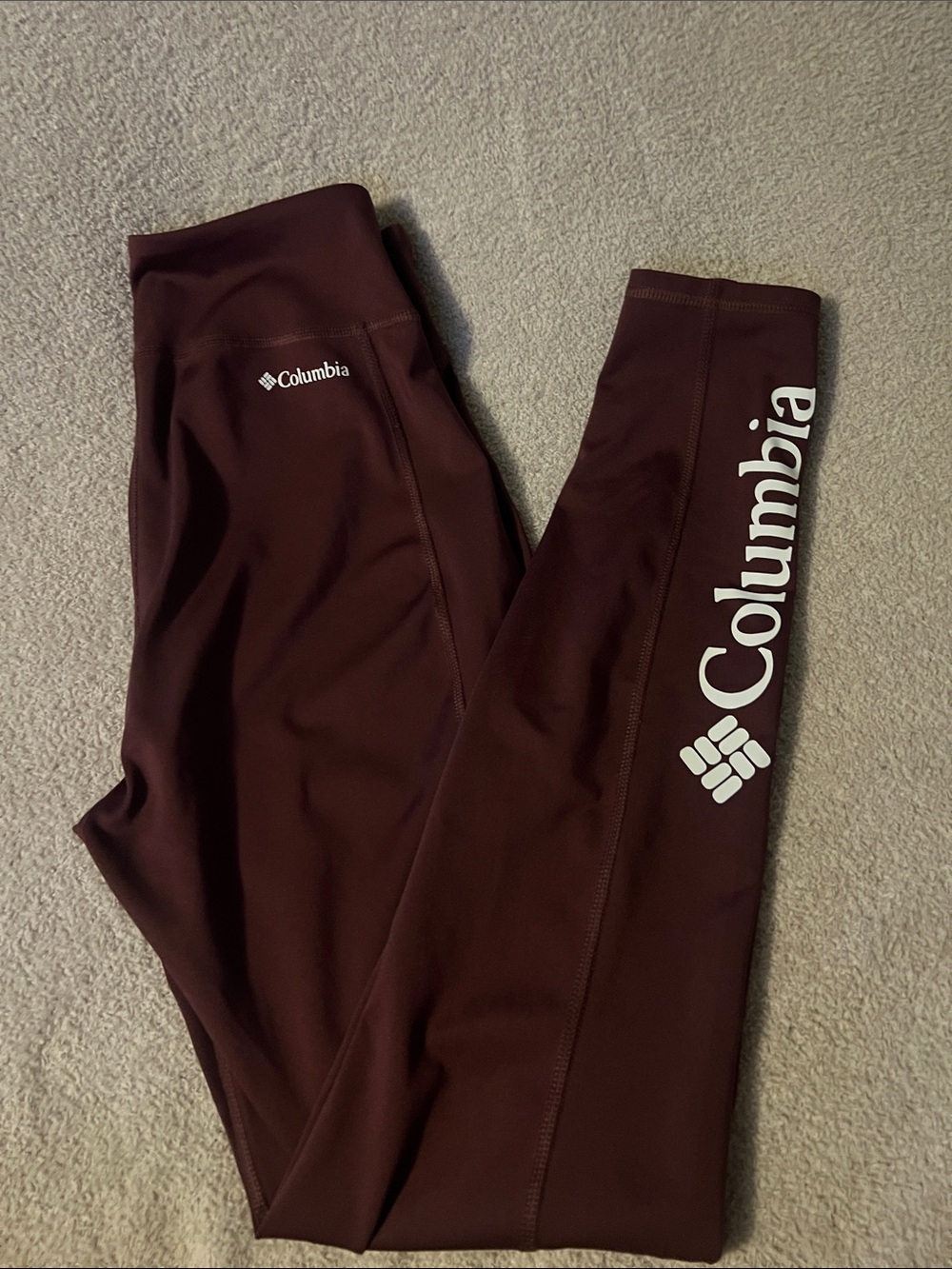 Columbia Burgundy Logo Leggings